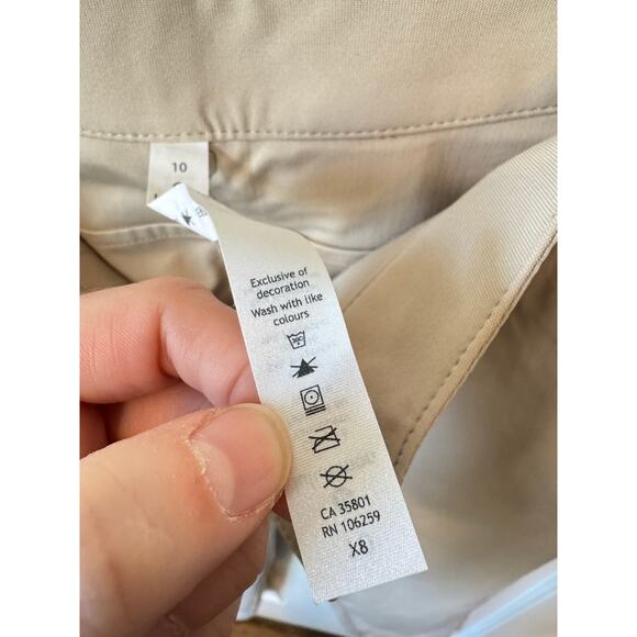 LULULEMON City Sleek Slim Fit 5 Pocket Pant High Rise EUC $128 MSRP Khaki Sz 10 - Picture 8 of 9